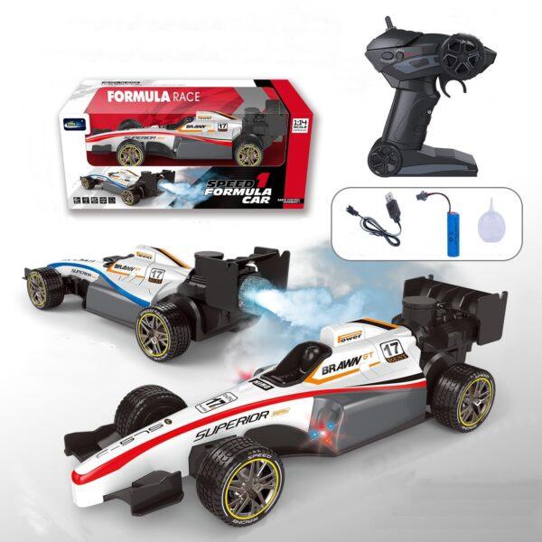 SUPER TOY 1:14 Scale Remote Control F1 Racing Car High Speed RC Booster Spray Formula 1 Car for Kids with Flash Light & Rechargeable Battery